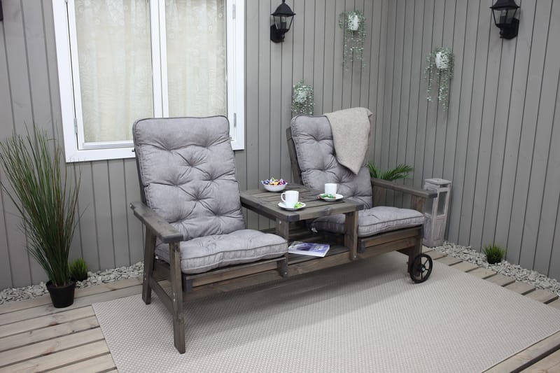 KIngdom Utebenk 177 cm - Grå - Hagemøbler & utemiljø - Utesofa - Hagebenk & utebenk