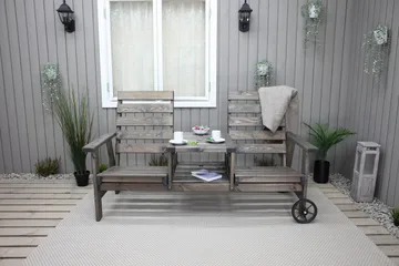 KIngdom Utebenk 177 cm - Grå - Hagemøbler & utemiljø - Utesofa - Hagebenk & utebenk