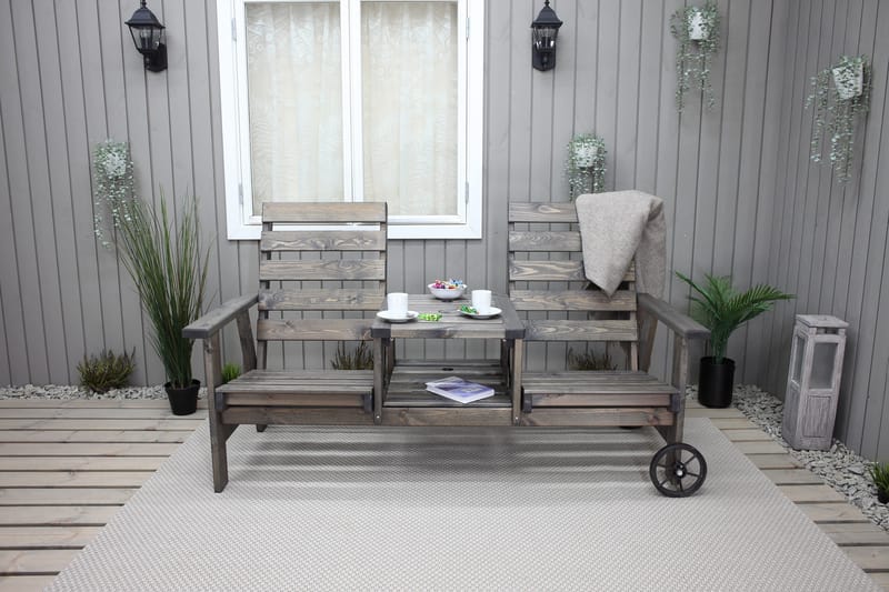KIngdom Utebenk 177 cm - Grå - Hagemøbler & utemiljø - Utesofa - Hagebenk & utebenk