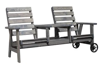 KIngdom Utebenk 177 cm - Grå - Hagemøbler & utemiljø - Utesofa - Hagebenk & utebenk