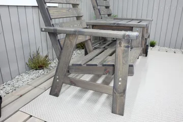 KIngdom Utebenk 177 cm - Grå - Hagemøbler & utemiljø - Utesofa - Hagebenk & utebenk