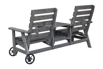 KIngdom Utebenk 177 cm - Grå - Hagemøbler & utemiljø - Utesofa - Hagebenk & utebenk