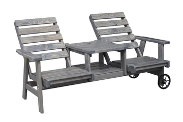 KIngdom Utebenk 177 cm - Grå - Hagemøbler & utemiljø - Utesofa - Hagebenk & utebenk