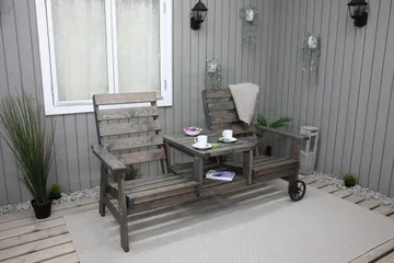 KIngdom Utebenk 177 cm - Grå - Hagemøbler & utemiljø - Utesofa - Hagebenk & utebenk