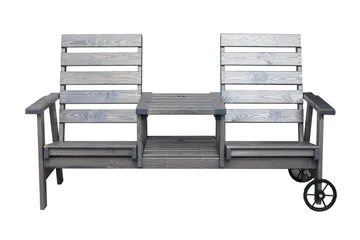 KIngdom Utebenk 177 cm - Grå - Hagemøbler & utemiljø - Utesofa - Hagebenk & utebenk