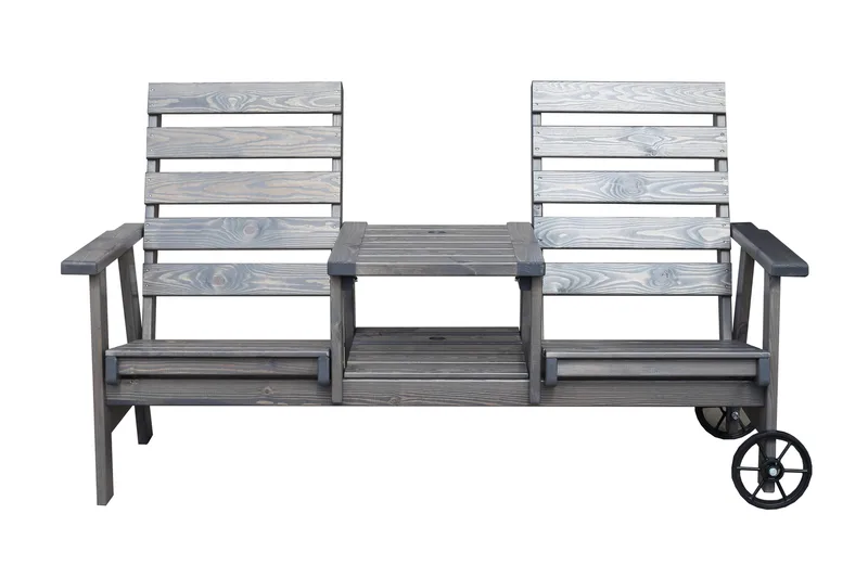 KIngdom Utebenk 177 cm - Grå - Hagemøbler & utemiljø - Utesofa - Hagebenk & utebenk