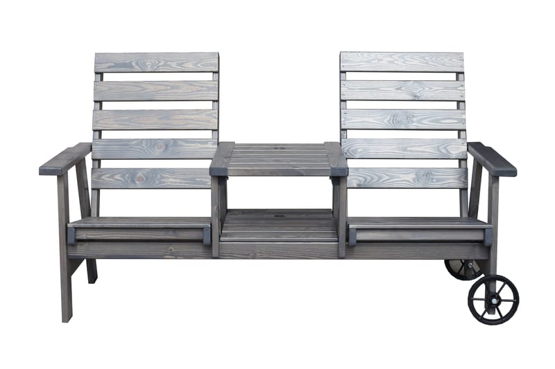 KIngdom Utebenk 177 cm - Grå - Hagemøbler & utemiljø - Utesofa - Hagebenk & utebenk