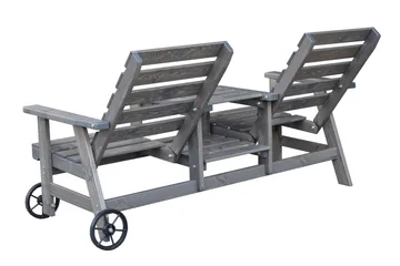 KIngdom Utebenk 177 cm - Grå - Hagemøbler & utemiljø - Utesofa - Hagebenk & utebenk