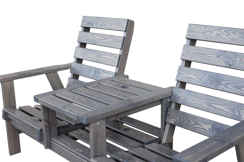 KIngdom Utebenk 177 cm - Grå - Hagemøbler & utemiljø - Utesofa - Hagebenk & utebenk