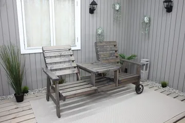 KIngdom Utebenk 177 cm - Grå - Hagemøbler & utemiljø - Utesofa - Hagebenk & utebenk