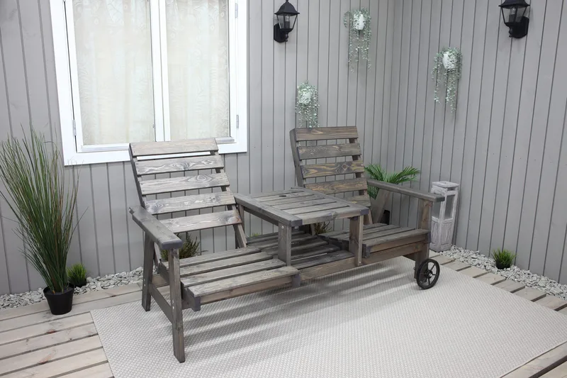 KIngdom Utebenk 177 cm - Grå - Hagemøbler & utemiljø - Utesofa - Hagebenk & utebenk