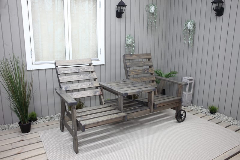 KIngdom Utebenk 177 cm - Grå - Hagemøbler & utemiljø - Utesofa - Hagebenk & utebenk
