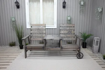 KIngdom Utebenk 177 cm - Grå - Hagemøbler & utemiljø - Utesofa - Hagebenk & utebenk