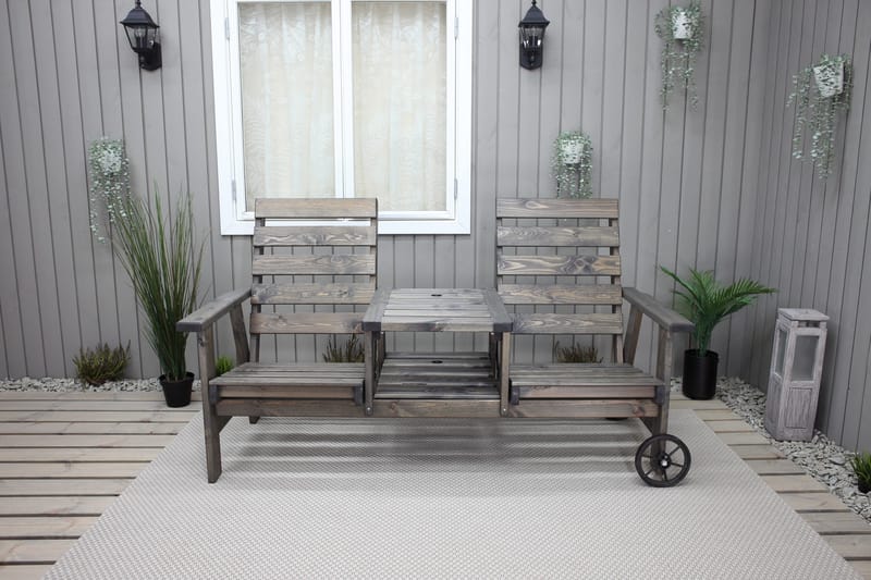KIngdom Utebenk 177 cm - Grå - Hagemøbler & utemiljø - Utesofa - Hagebenk & utebenk