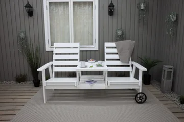 KIngdom Utebenk 177 cm - Hvit - Hagemøbler & utemiljø - Utesofa - Hagebenk & utebenk