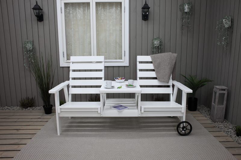 KIngdom Utebenk 177 cm - Hvit - Hagemøbler & utemiljø - Utesofa - Hagebenk & utebenk