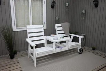 KIngdom Utebenk 177 cm - Hvit - Hagemøbler & utemiljø - Utesofa - Hagebenk & utebenk