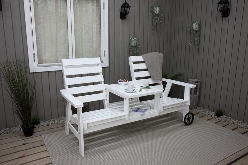 KIngdom Utebenk 177 cm - Hvit - Hagemøbler & utemiljø - Utesofa - Hagebenk & utebenk