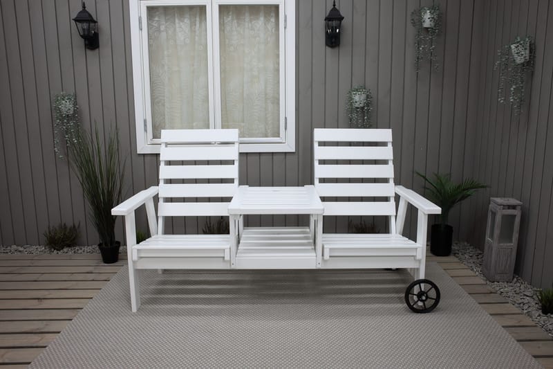 KIngdom Utebenk 177 cm - Hvit - Hagemøbler & utemiljø - Utesofa - Hagebenk & utebenk