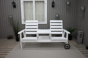 KIngdom Utebenk 177 cm - Hvit - Hagemøbler & utemiljø - Utesofa - Hagebenk & utebenk