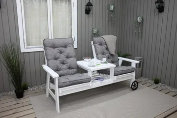 KIngdom Utebenk 177 cm - Hvit - Hagemøbler & utemiljø - Utesofa - Hagebenk & utebenk