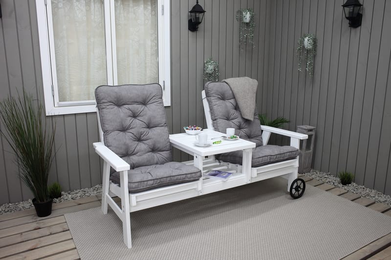 KIngdom Utebenk 177 cm - Hvit - Hagemøbler & utemiljø - Utesofa - Hagebenk & utebenk