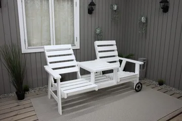 KIngdom Utebenk 177 cm - Hvit - Hagemøbler & utemiljø - Utesofa - Hagebenk & utebenk