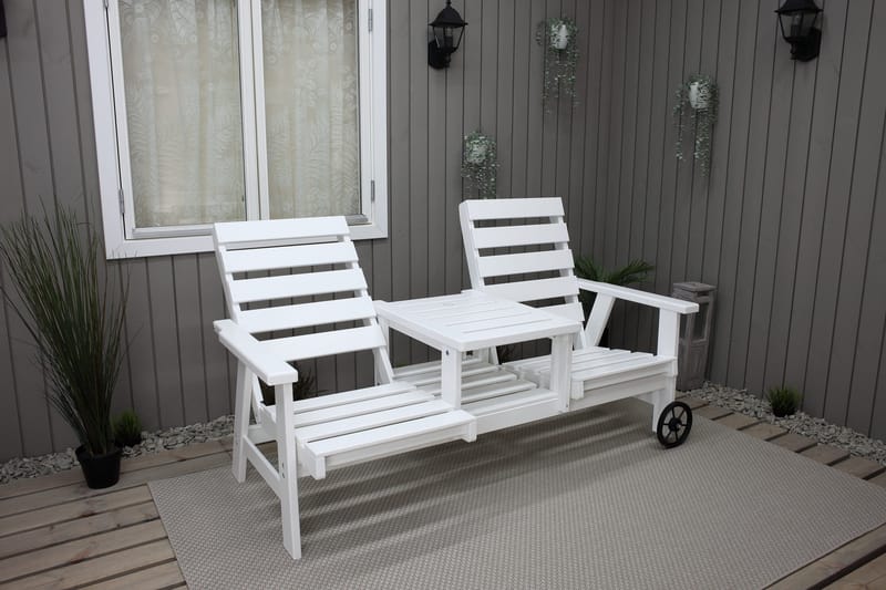 KIngdom Utebenk 177 cm - Hvit - Hagemøbler & utemiljø - Utesofa - Hagebenk & utebenk