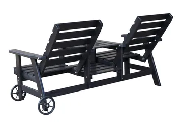 KIngdom Utebenk 177 cm - Svart - Hagemøbler & utemiljø - Utesofa - Hagebenk & utebenk