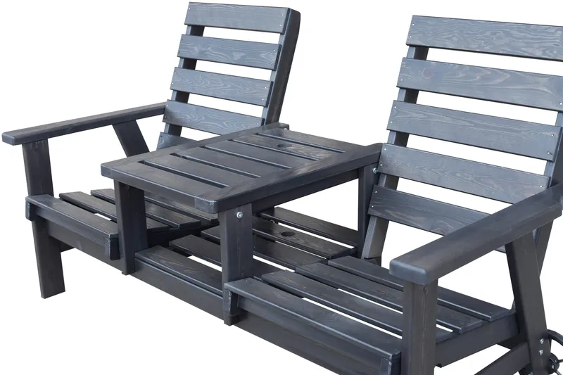 KIngdom Utebenk 177 cm - Svart - Hagemøbler & utemiljø - Utesofa - Hagebenk & utebenk