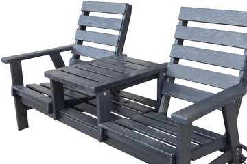 KIngdom Utebenk 177 cm - Svart - Hagemøbler & utemiljø - Utesofa - Hagebenk & utebenk