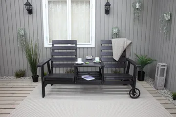 KIngdom Utebenk 177 cm - Svart - Hagemøbler & utemiljø - Utesofa - Hagebenk & utebenk