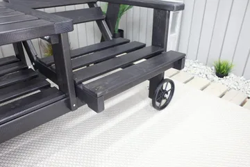 KIngdom Utebenk 177 cm - Svart - Hagemøbler & utemiljø - Utesofa - Hagebenk & utebenk