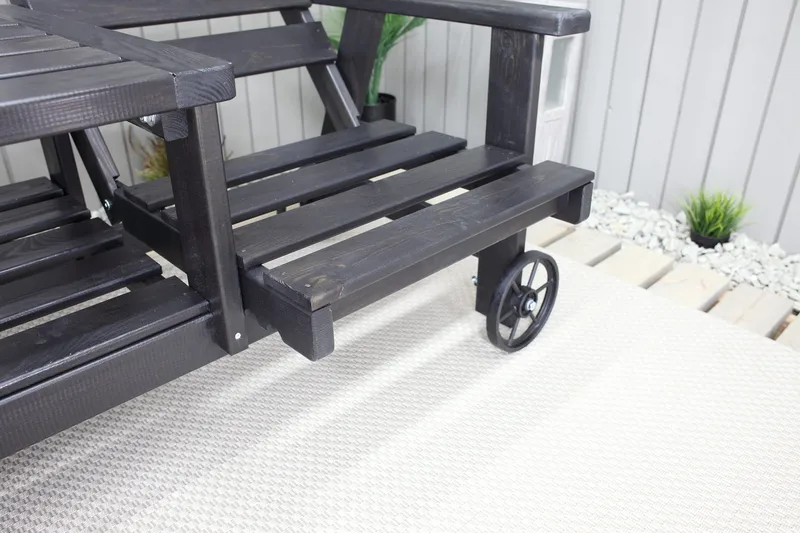 KIngdom Utebenk 177 cm - Svart - Hagemøbler & utemiljø - Utesofa - Hagebenk & utebenk