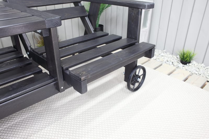 KIngdom Utebenk 177 cm - Svart - Hagemøbler & utemiljø - Utesofa - Hagebenk & utebenk