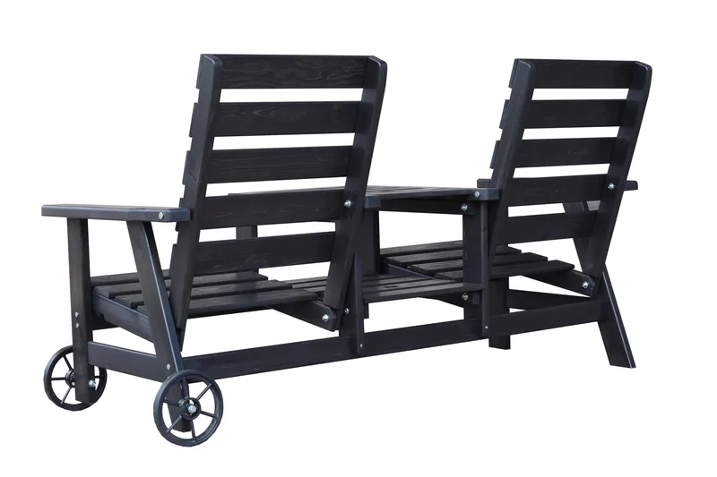 KIngdom Utebenk 177 cm - Svart - Hagemøbler & utemiljø - Utesofa - Hagebenk & utebenk