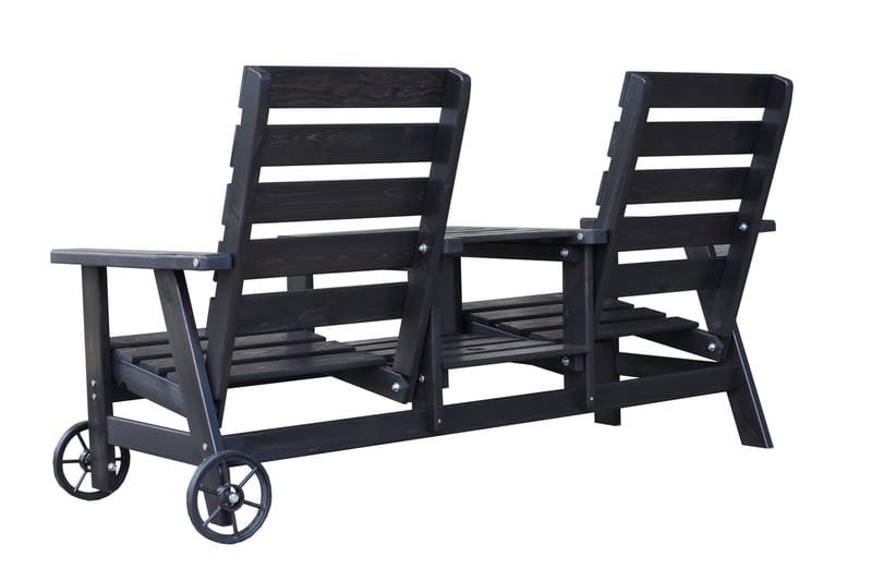 KIngdom Utebenk 177 cm - Svart - Hagemøbler & utemiljø - Utesofa - Hagebenk & utebenk