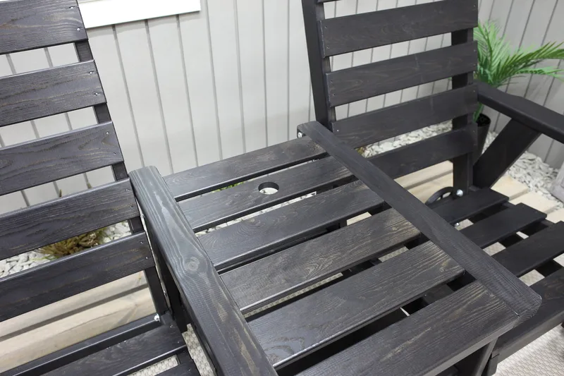 KIngdom Utebenk 177 cm - Svart - Hagemøbler & utemiljø - Utesofa - Hagebenk & utebenk