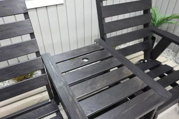 KIngdom Utebenk 177 cm - Svart - Hagemøbler & utemiljø - Utesofa - Hagebenk & utebenk