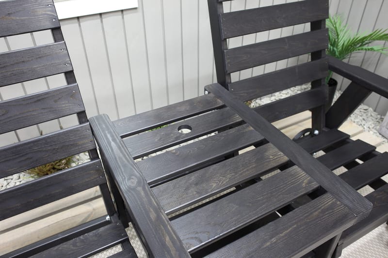 KIngdom Utebenk 177 cm - Svart - Hagemøbler & utemiljø - Utesofa - Hagebenk & utebenk