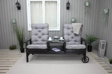 KIngdom Utebenk 177 cm - Svart - Hagemøbler & utemiljø - Utesofa - Hagebenk & utebenk