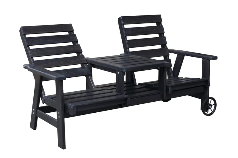 KIngdom Utebenk 177 cm - Svart - Hagemøbler & utemiljø - Utesofa - Hagebenk & utebenk