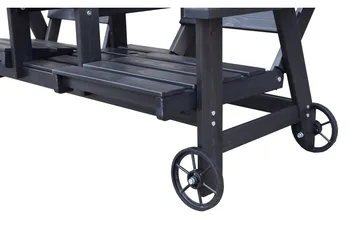 KIngdom Utebenk 177 cm - Svart - Hagemøbler & utemiljø - Utesofa - Hagebenk & utebenk