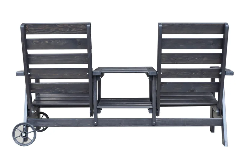 KIngdom Utebenk 177 cm - Svart - Hagemøbler & utemiljø - Utesofa - Hagebenk & utebenk