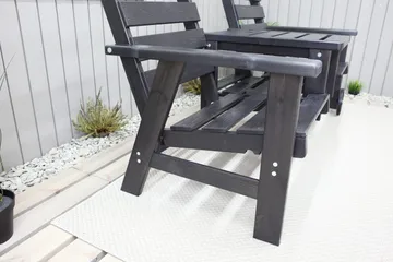 KIngdom Utebenk 177 cm - Svart - Hagemøbler & utemiljø - Utesofa - Hagebenk & utebenk