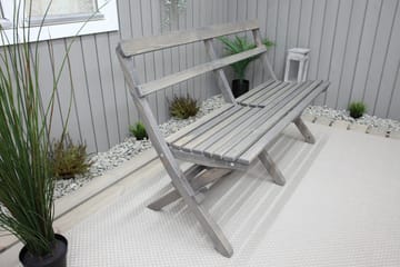 Larios Hagebenk 130 cm - Grå - Hagemøbler & utemiljø - Utesofa - Hagebenk & utebenk
