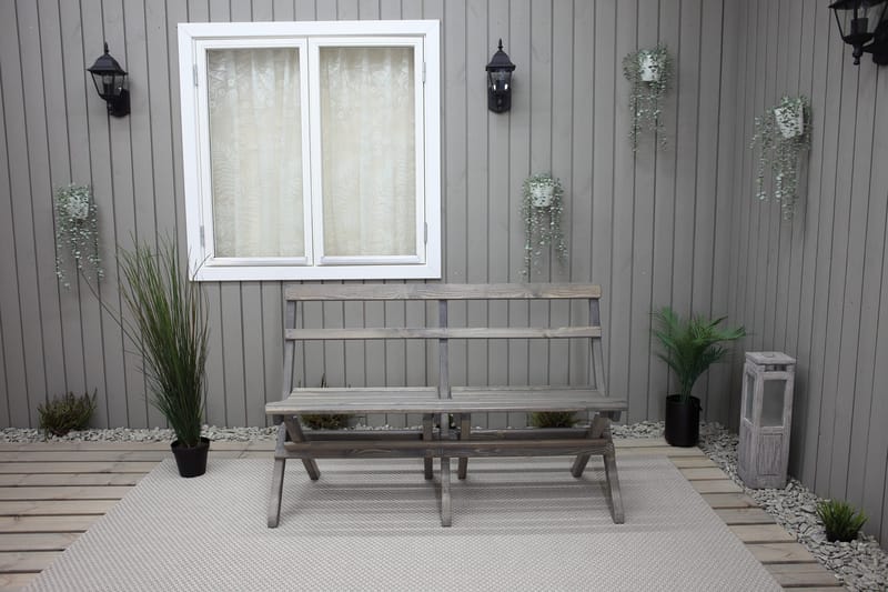 Larios Hagebenk 130 cm - Grå - Hagemøbler & utemiljø - Utesofa - Hagebenk & utebenk