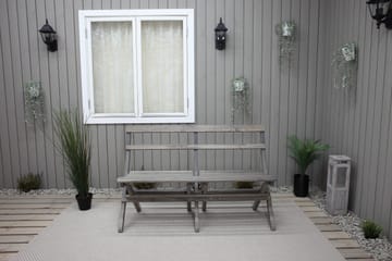Larios Hagebenk 130 cm - Grå - Hagemøbler & utemiljø - Utesofa - Hagebenk & utebenk