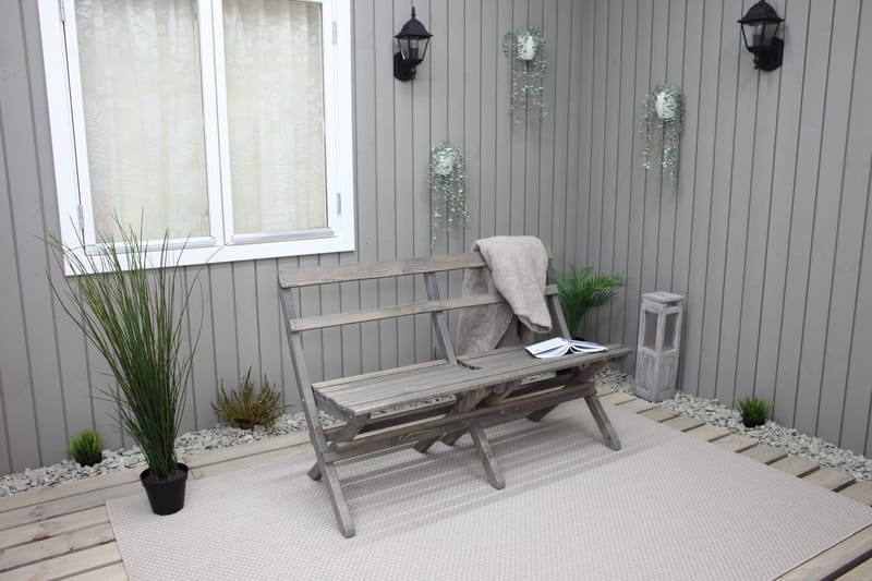 Larios Hagebenk 130 cm - Grå - Hagemøbler & utemiljø - Utesofa - Hagebenk & utebenk