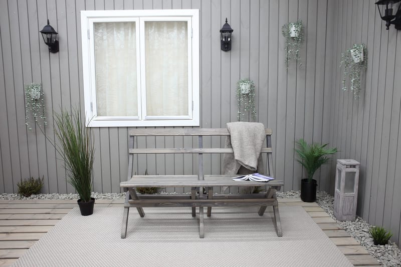 Larios Hagebenk 130 cm - Grå - Hagemøbler & utemiljø - Utesofa - Hagebenk & utebenk